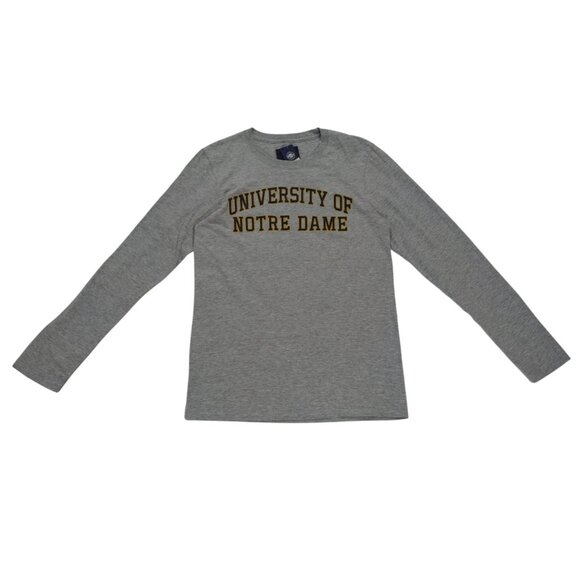 University of Notre Dame Fanatics Gray Long Sleeve T-Shirt, College Sportswear. - Picture 1 of 8